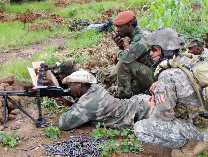 Soldats des Forces armées maliennes lors d'un exercice d'entraînement