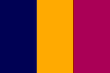 Drapeau national du Tchad, bleu, jaune et rouge