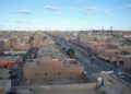Vue sur une artère principale de Smara, au Sahara occidental